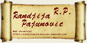 Ranđija Pajunović vizit kartica